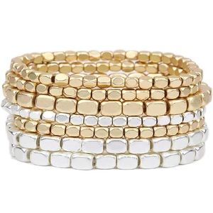 Marlyn Schiff Winder Multi-Strand Bracelet Set (Gold/Silver)